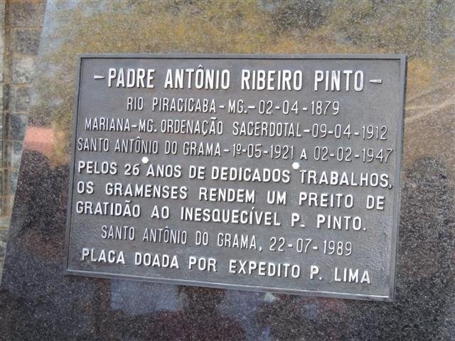 Homenagens e inauguração da escultura do Padre Antônio Ribeiro Pinto